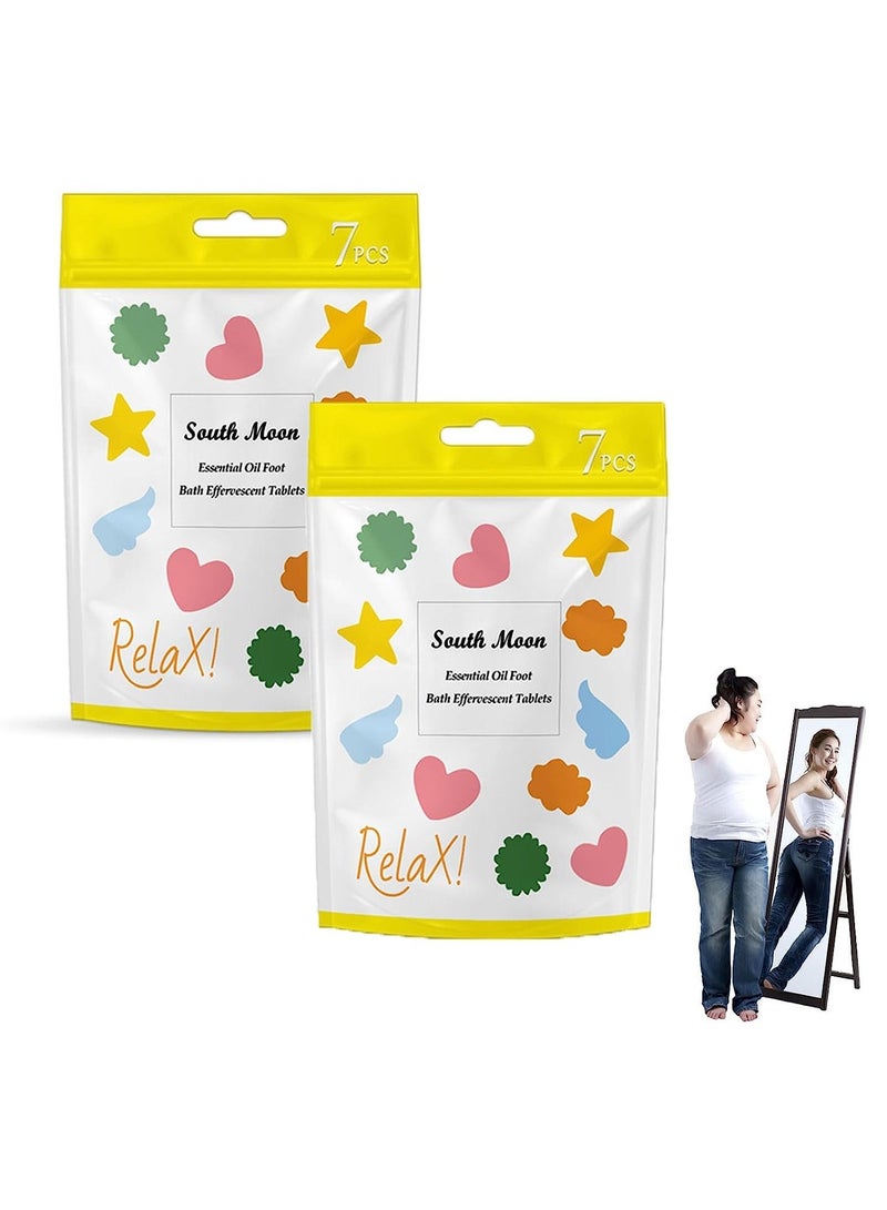 SYOSI Bubble Bath Essential Oil Footbath Effervescent Tablets Nature Foot Bath Bubble Tablets with Wormwood Ginger Safflower and Lavender SiChuan Peppercorn Relaxing Massage Restore Foot Health 2Pack - Image 1