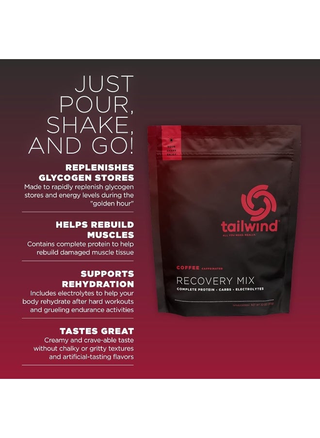 Tailwind Nutrition Recovery Mix, Complete Protein, Carbohydrates, And Electrolytes Powder Drink Mix For Post-Workout, Free Of Gluten, Soy, And Dairy, Vegan, 15 Servings, Coffee  - Image 2