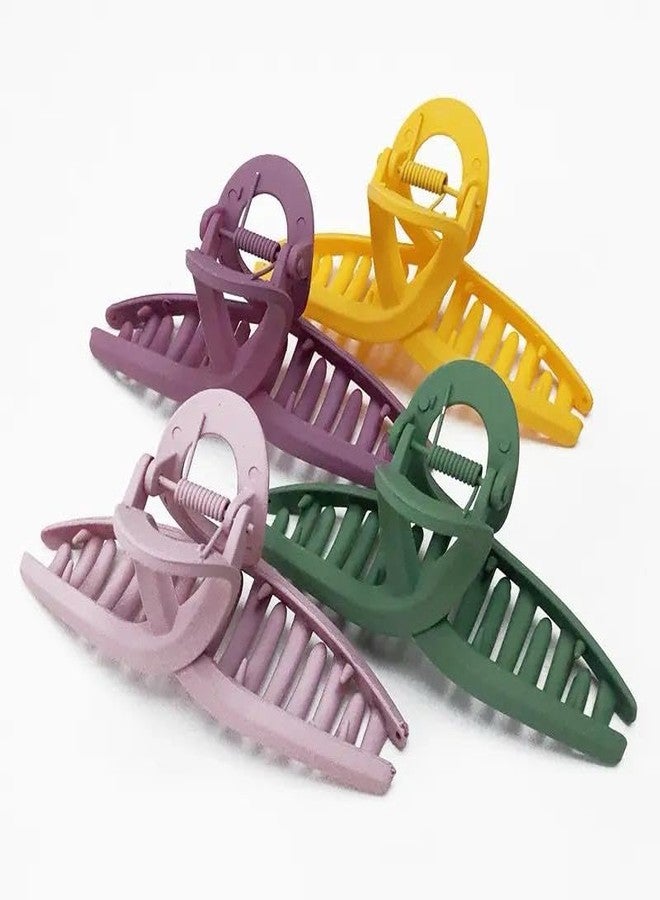 Radhya Accessories Large Hair Claw Clips for Women Thick Hair Matte Clips 4Pcs (Infinity Shape) - Image 5