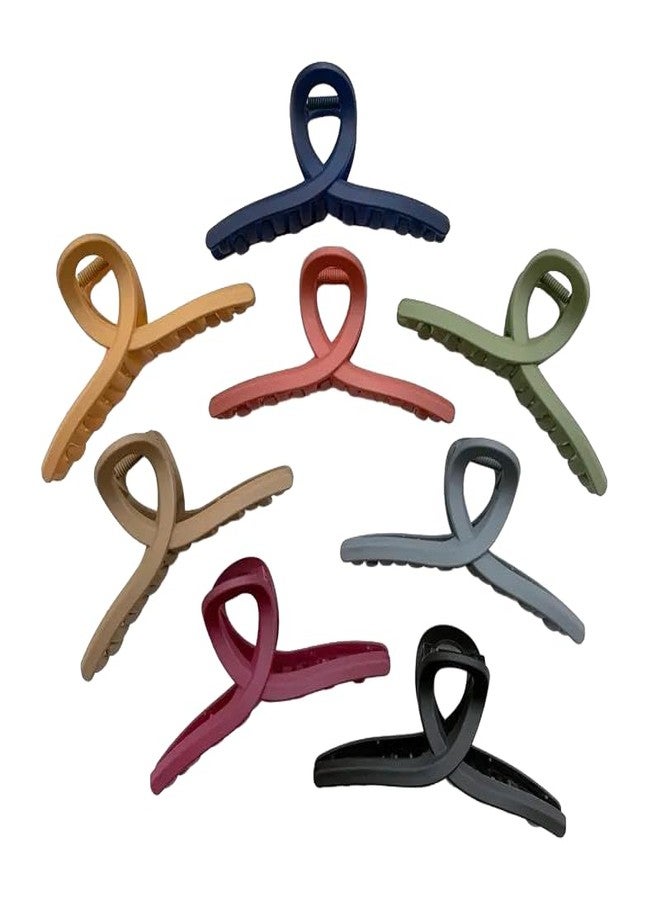 Radhya Accessories Large Hair Claw Clips for Women Thick Hair Matte Clips 4Pcs (Infinity Shape) - Image 1