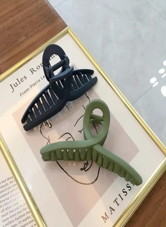 Radhya Accessories Large Hair Claw Clips for Women Thick Hair Matte Clips 4Pcs (Infinity Shape) - Image 2