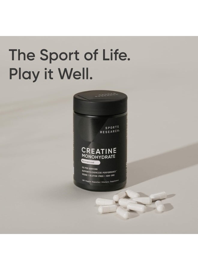 Sports Research Creatine Monohydrate 5000Mg (120 Capsules)