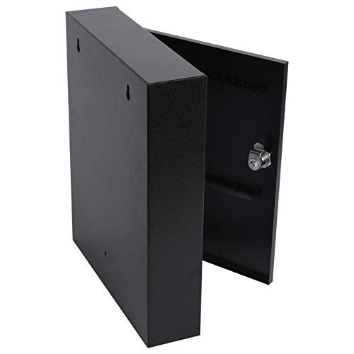 KYODOLED Key Storage Lock Box with Key, Locking Key Cabinet, 60 Key Management Wall Mount with Key Lock, Key Hooks & Tags Key Labels, 2.5" D x 10.2" W x 12.1" H (Black,60 Key) - Image 5