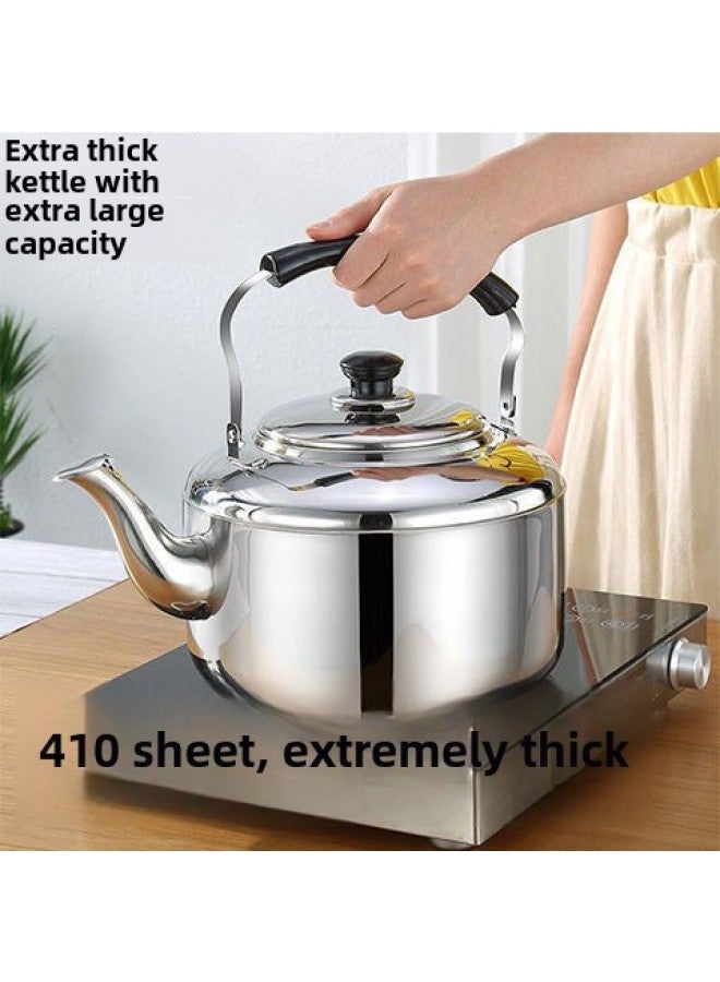 Stainless Steel Kettle 304 Kettle Household Whistle Kettle Gas Induction Cooker Special Thick Large Capacity Boiling Kettle-Capacity:Thick * 410 Plate 6 Liters  - Image 1