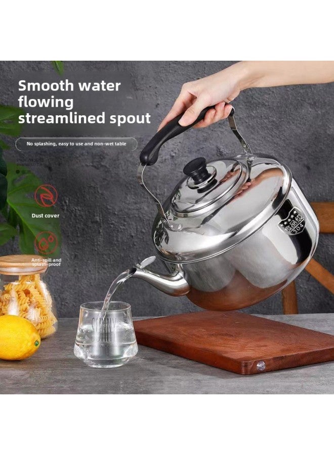 Stainless Steel Kettle 304 Kettle Household Whistle Kettle Gas Induction Cooker Special Thick Large Capacity Boiling Kettle-Capacity:Thick * 410 Plate 6 Liters  - Image 2