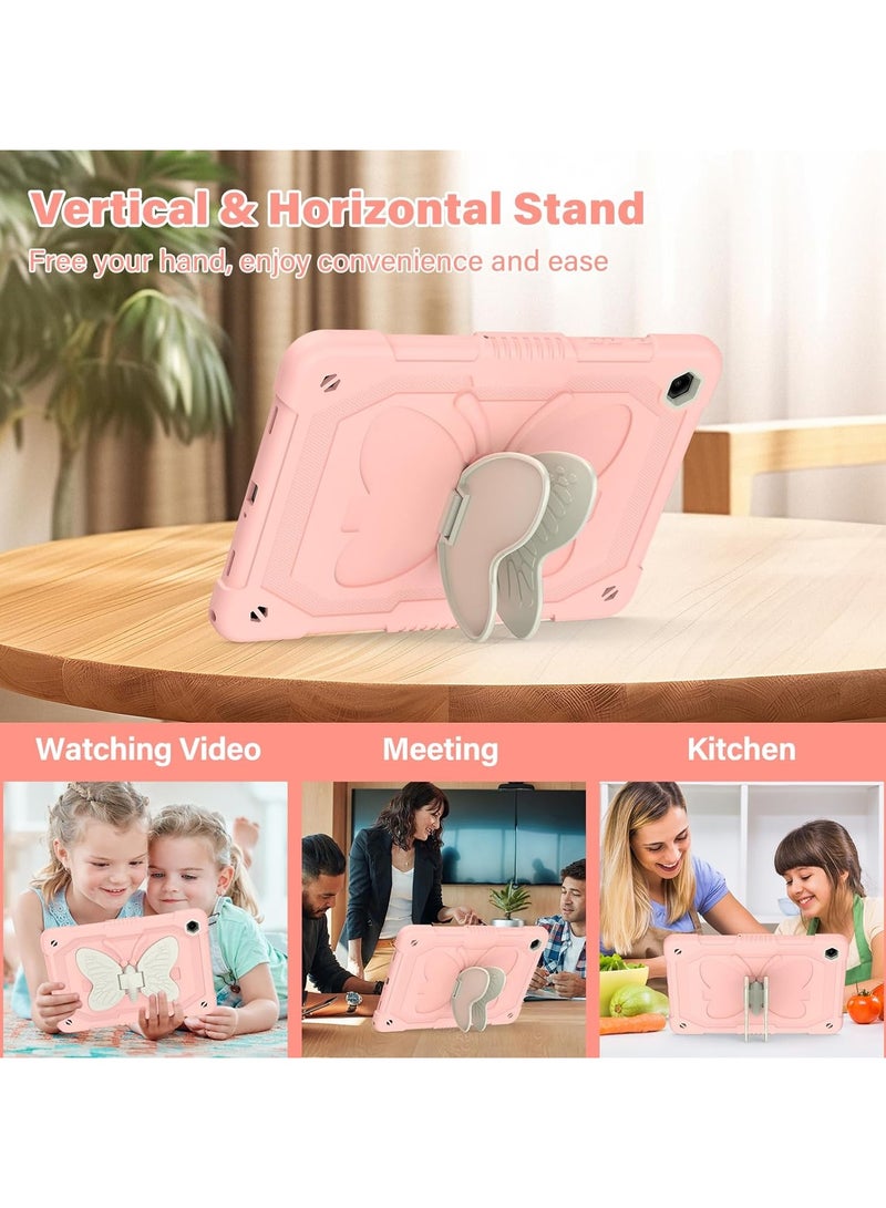 عام مناسبة لحقيبة سامسونج جالاكسي تاب A9+/ A9 بلس للأطفال، حافظة طاولة مع واقي شاشة، حافظة بحامل كتف على شكل فراشة - Image 5