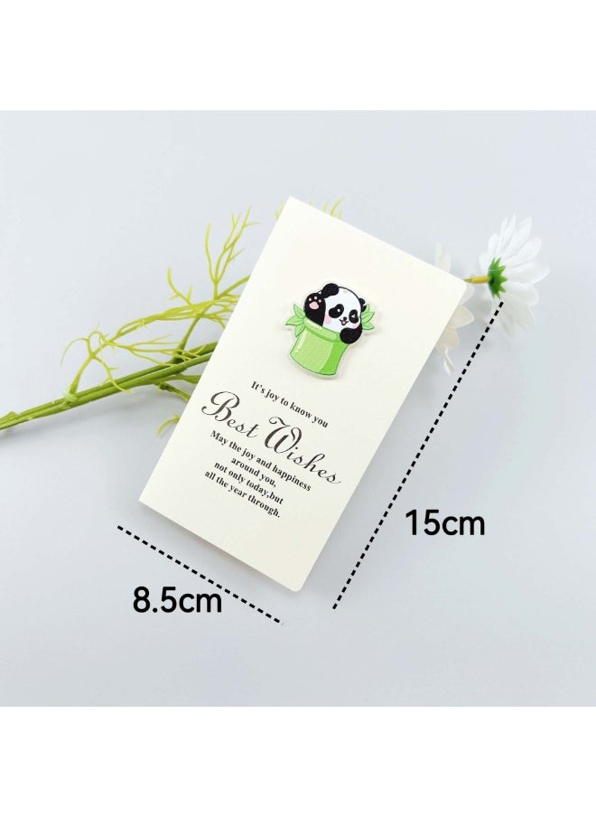 Generic - 4 PCS Panda Greeting Cards – Cute Animal Designs – Blank Inside – Ideal for Birthdays, Thank You, Kids, and Special Occasions - Image 1