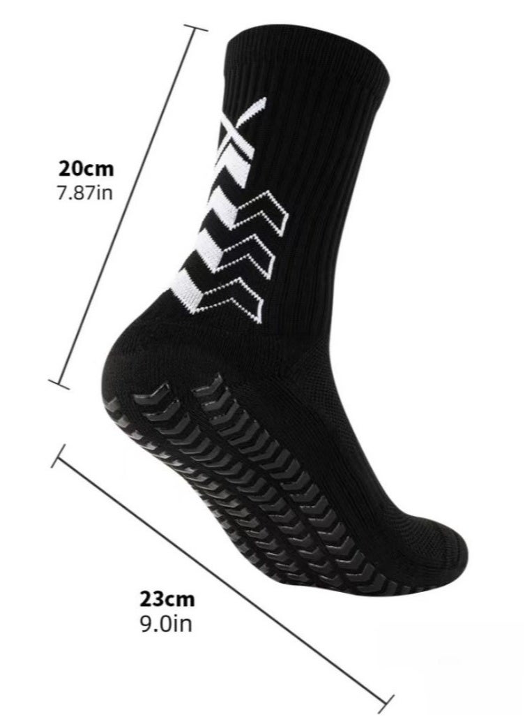 Football Four-Piece Set: Skid-Proof Soccer Socks with Nylon Pockets for Shin Guards, Calf Compression Sleeves, and Adjustable Straps for Shin Guards (Black) - Image 2