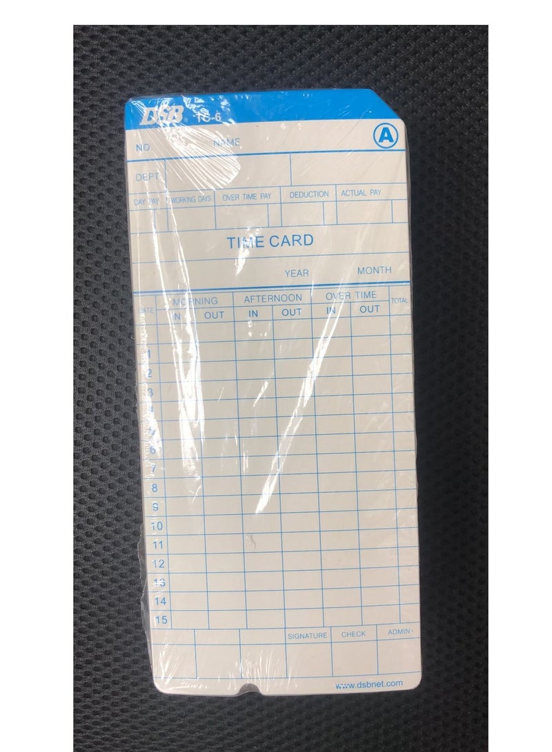 DSB 100PCS Time Cards Time Cards Monthly Time Clock Cards for Employee Payroll Recorder for Time Clock - Image 1