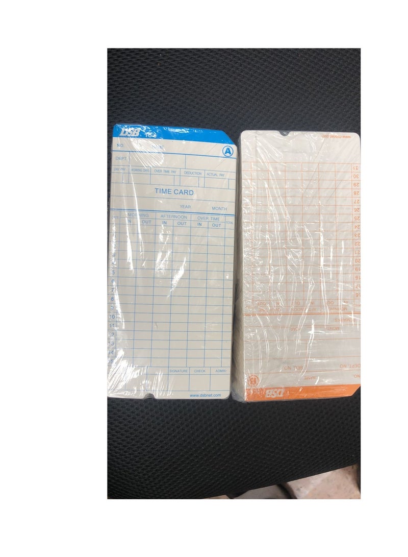 DSB 100PCS Time Cards Time Cards Monthly Time Clock Cards for Employee Payroll Recorder for Time Clock - Image 4