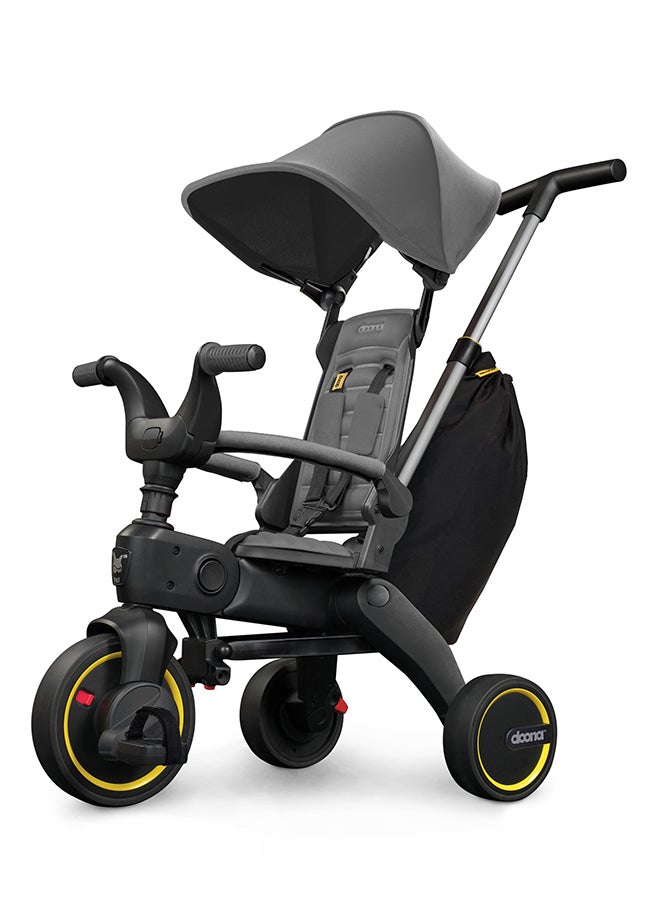 Doona Liki Trike S3 Kids 4‑in‑1 Ride‑On Tricycle, Converts to Scooter and Pushbike, Easily Foldable, Adjustable Seat and Canopy with Parent Push Handle, For Ages 1–5, Greyhound - Image 2