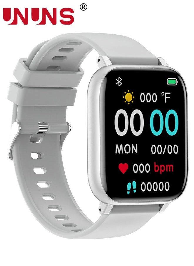 UNUNS Smart Watch,Bluetooth Smartwatches Answer/Make Call,1.77" TFT Screen Fitness Tracker With 100+ Sport Modes,Smartwatch For Men Women,Sport Watch For Heart Rate/Sleep Monitor/Activity Tracker,Grey  - Image 1