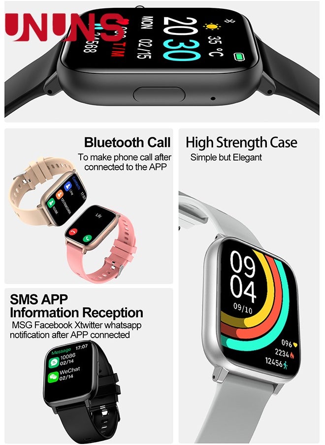 UNUNS Smart Watch,Bluetooth Smartwatches Answer/Make Call,1.77" TFT Screen Fitness Tracker With 100+ Sport Modes,Smartwatch For Men Women,Sport Watch For Heart Rate/Sleep Monitor/Activity Tracker,Grey  - Image 4