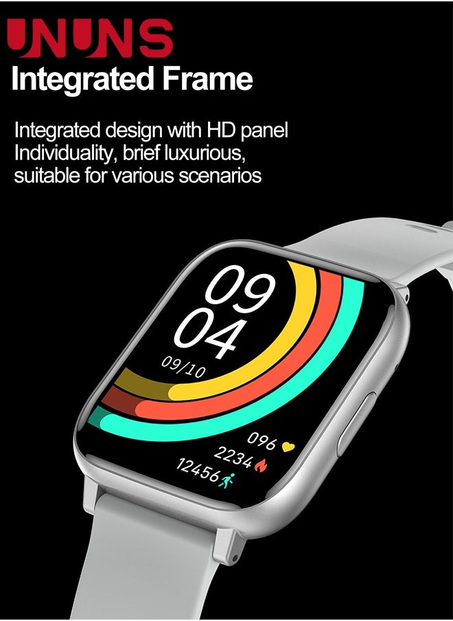 UNUNS Smart Watch,Bluetooth Smartwatches Answer/Make Call,1.77" TFT Screen Fitness Tracker With 100+ Sport Modes,Smartwatch For Men Women,Sport Watch For Heart Rate/Sleep Monitor/Activity Tracker,Grey  - Image 3