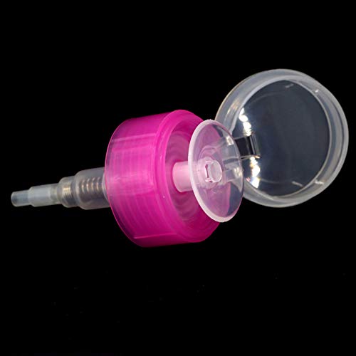 lasenersm 4 Pieces 60ml Push Down Empty Pump Dispenser Bottle Nail Polish Remover Pump Empty Bottle Dispenser with Flip Top Cap for Nail Polish Remover Makeup Organizer Travel Bottle - Image 5