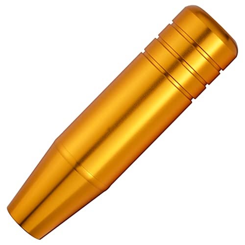 Abfer 5" Heavy Weighted Shifter Knob, Aluminum Alloy Car Gear Lever Stick Shift Handle Fit Most Automatic Manual Vehicle (Gold) - Image 1