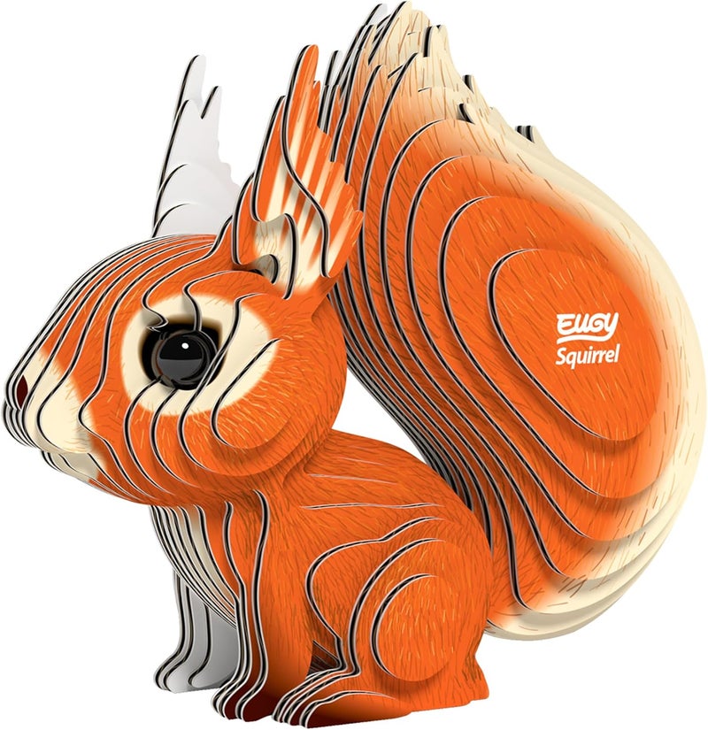 EUGY Field tested quality Eugy Squirrel 3D Puzzle - 36 Piece Eco-Friendly Educational Toy Puzzle for Boys, Girls & Kids Ages 6+ Universal design - Image 1