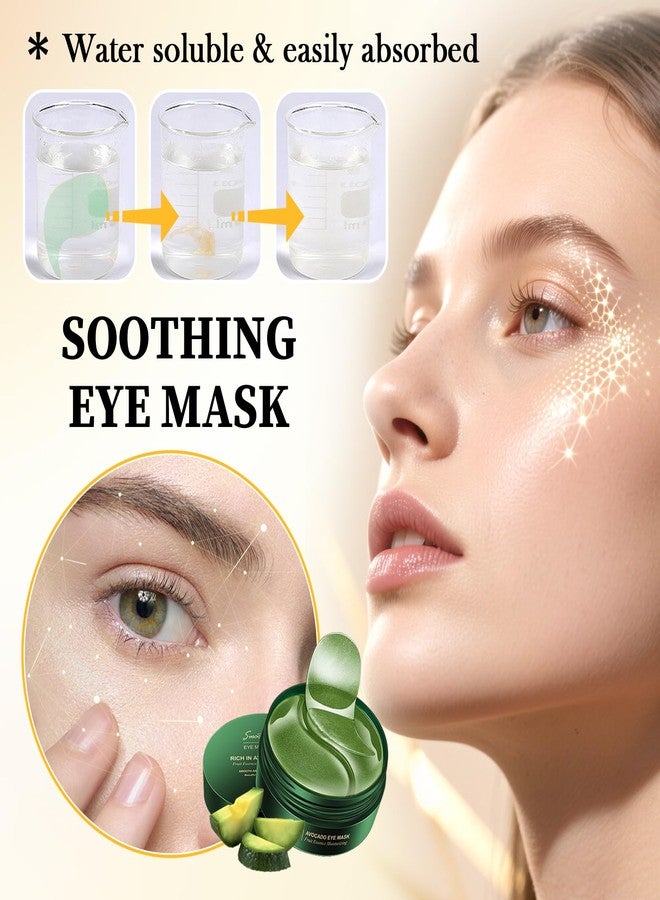 XMXueMei Avocado Golden Under-Eye Mask Skincare 2-Pair Set, Moisturizing, Non-Greasy Patches for Women and Men, Travel-Size, Long-Lasting, Refreshing Eye Care Gel Pads Gift Set 01 - Image 2