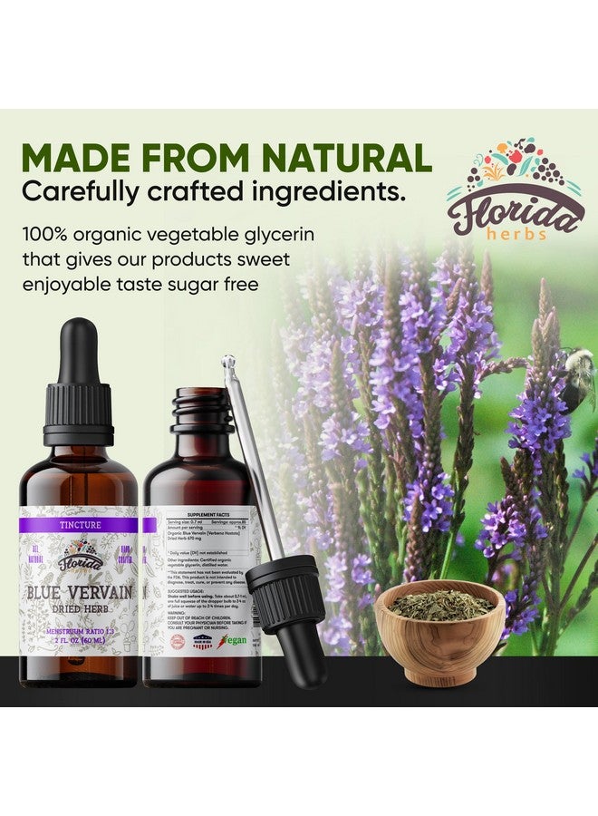 FLORIDA HERBS مستخلص عشبة الفيرفينا الأزرق العضوي - عشبة الفيرفينا الزرقاء العضوية - مكمل الفيرفينا الطبيعي للرجال والنساء - صنع في الولايات المتحدة الأمريكية - 2 أونصة - Image 4