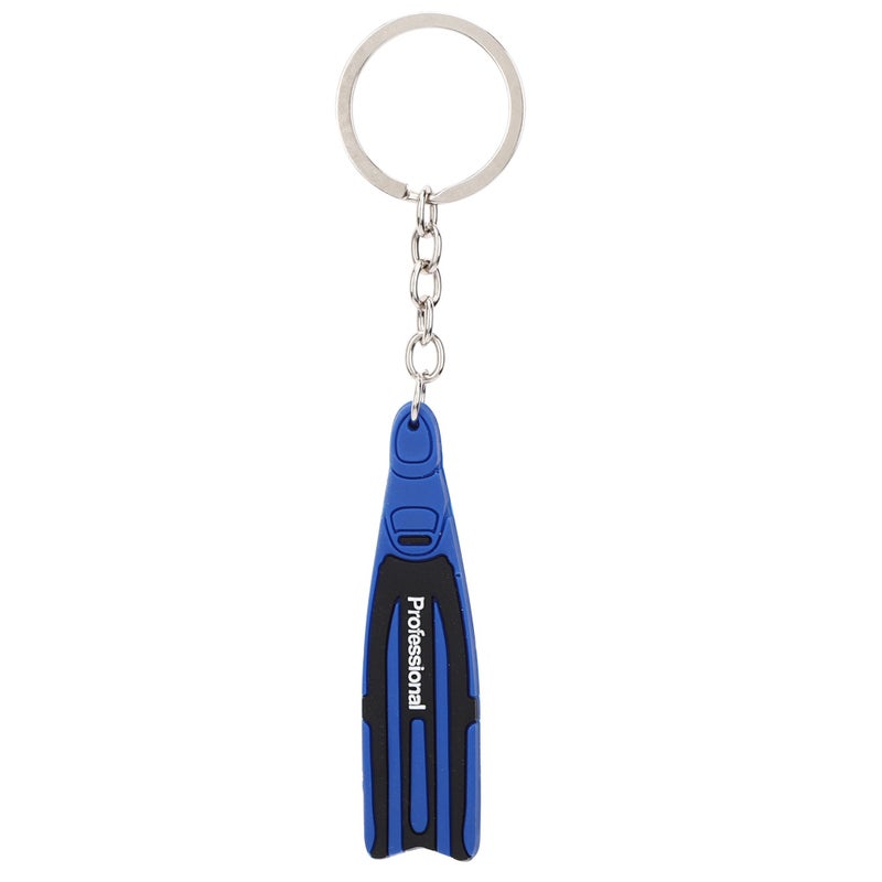 PVC Mini Diving Theme Key Ring Unique Flipper Shape Keychain Fin Keyring GiftBlue - Image 1