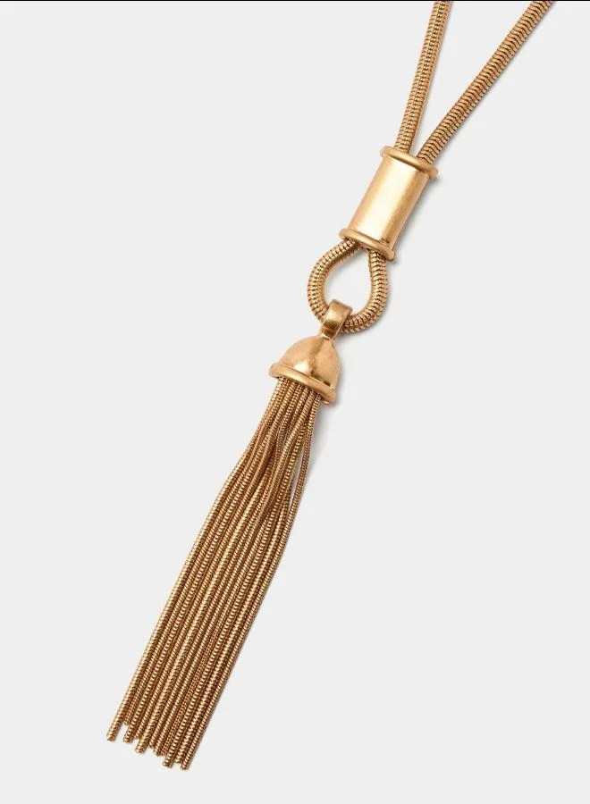 Parfois Gold Long necklace pendant chains for Women | Best Price UAE