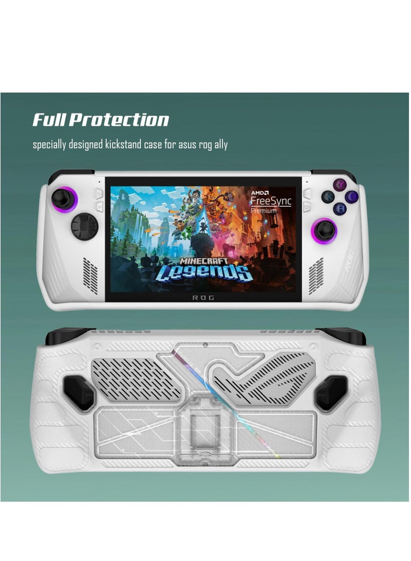 Compatible with ROG Ally Case PC+TPU Anti-Drop Anti-Scratch Protective Case for Asus ROG Ally Handheld Game-7.0 inch(White)  - Image 3