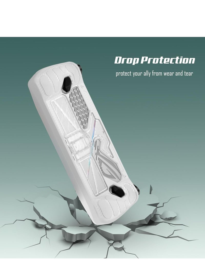 Compatible with ROG Ally Case PC+TPU Anti-Drop Anti-Scratch Protective Case for Asus ROG Ally Handheld Game-7.0 inch(White)  - Image 5