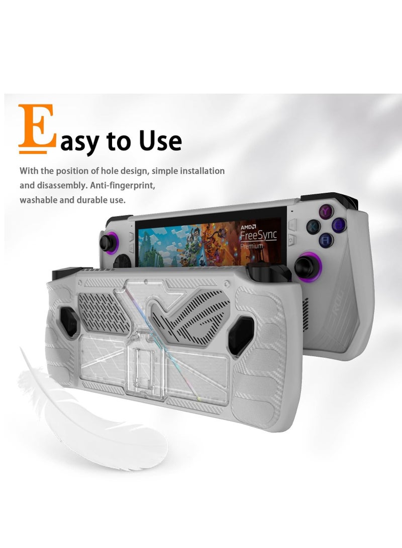 Compatible with ROG Ally Case PC+TPU Anti-Drop Anti-Scratch Protective Case for Asus ROG Ally Handheld Game-7.0 inch(White)  - Image 4