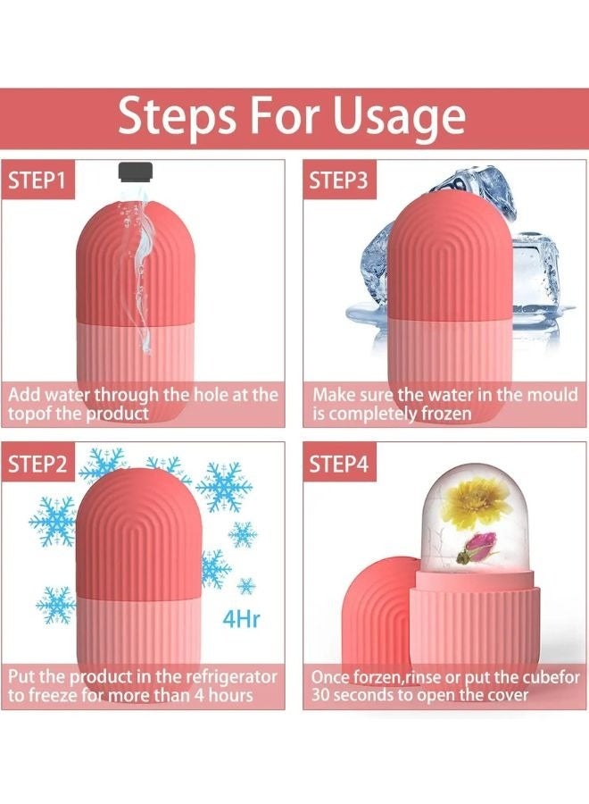 برايم بي جافاودان آلة صنع قوالب الثلج للوجه مع نظام مانع للتسرب والتنقيط ، بكرة ثلج على شكل مكعب كونتور ، حامل ثلج من السيليكون للوجه ، أدوات العناية بالبشرة ، أسطوانة الجليد ، هدية للنساء - Image 4