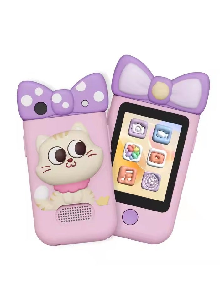 BlueFire Kids Touchscreen Smartphone Toy – 2.8” HD Display, 360° Rotating 48 Mega Pixel Dual Camera, MP3 Player, Built-in Games, 28 Wallpapers, Video Recorder, Lanyard – Perfect Learning Phone for Girls & Boys Ages 2-6 (1000mAh Battery, TF Card Support) - Image 2