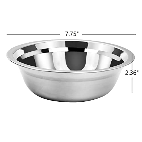Buyitt Salad Mixing Bowls, Stainless Steel Serving Bowl, Set of 6 - Image 2