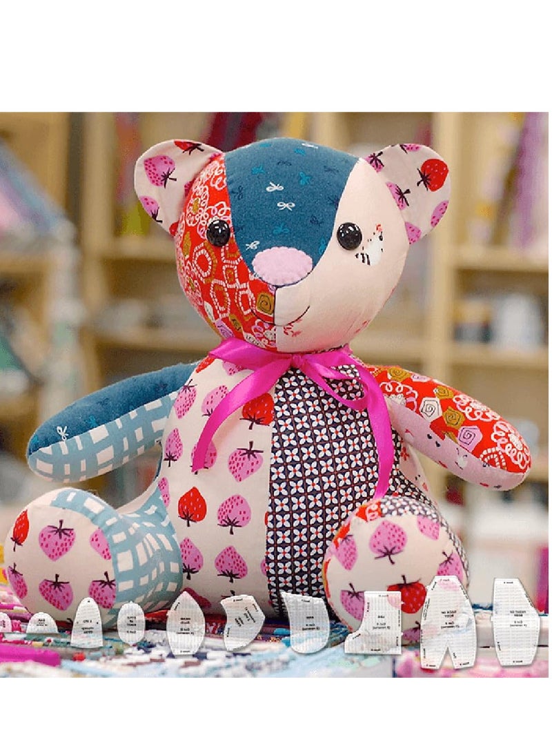 Excefore Memory Bear Template Ruler Set with Instructions, Suitable for beginners, easy way to learn how to make a handicraft, for Drawing and Sewing Bear, Only template - Image 1