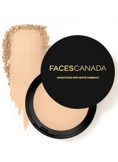 Faces Canada Weightless Stay Matte Finish Compact Powder - Natural, 9 g | Non Oily Matte Look  - Image 1