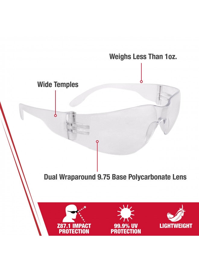 RADIANS نظارات أمان راديانز الشفافة، مقاومة للخدش، محيطية، مقاس واحد - Image 1