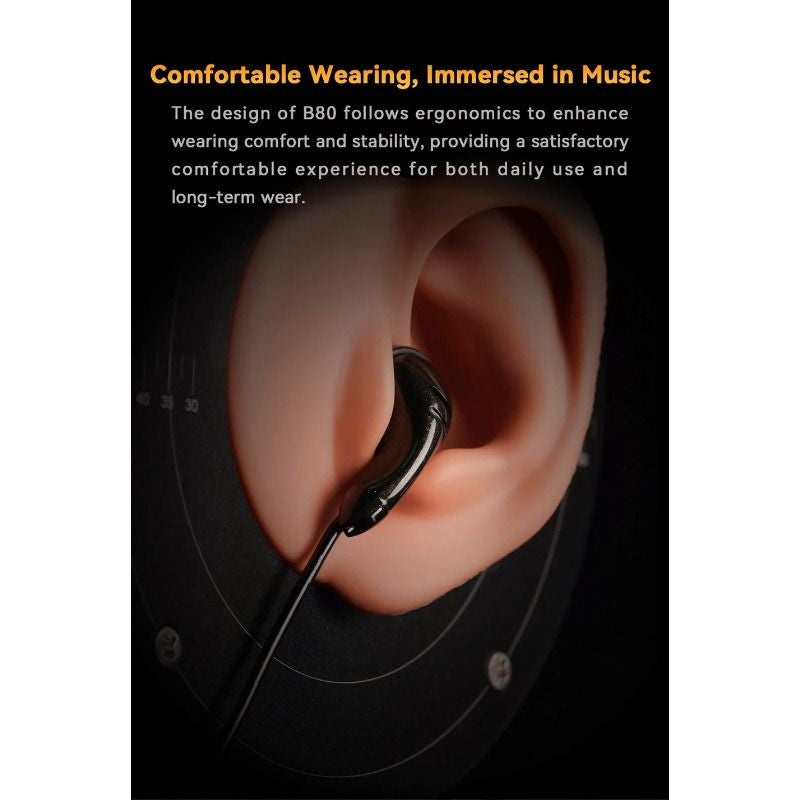 Nicehck B80 Hi-Fi Wired Earbuds, 14.8mm PU Diaphragm, HD Microphone, Music Earphones, 3.5mm, No Mic - Image 3