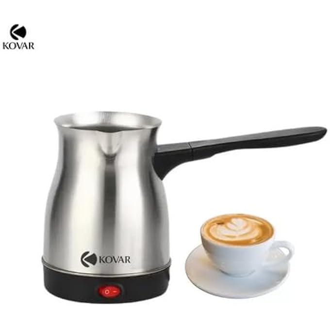 kovar Electric Turkish Coffee Maker Stainless Steel Kettle Silver - Image 2