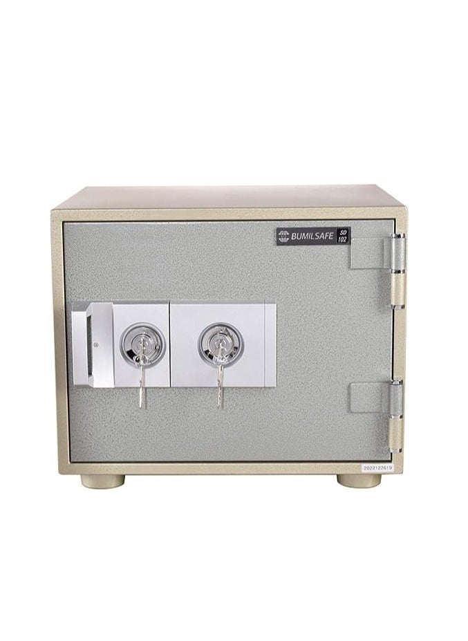 BUMIL SAFE SD102K2 Bumil Safe Anti-Burglar Fireproof Safe Box with a Removable Tray and Dual Key Locks  (33.3 X43.3 X40CM 37Kgs) - Made in Korea  - Image 1