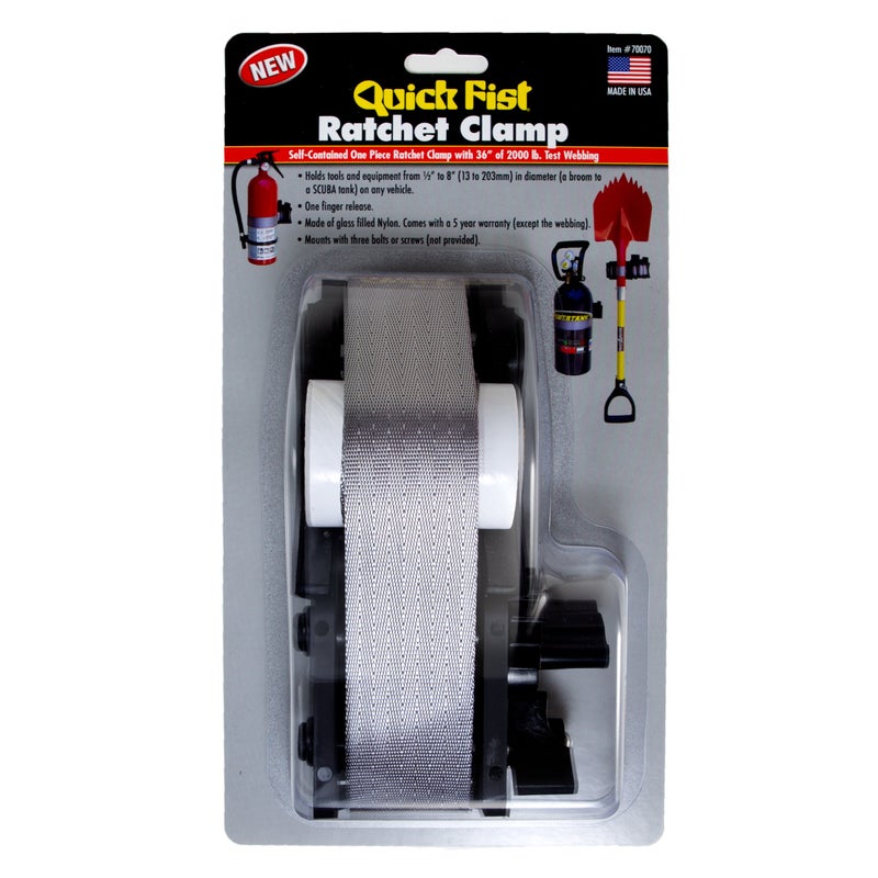 Quick Fist Ratchet Clamp For Mounting Tools Equipment 12 to 8 in Diameter 70070 - Image 1