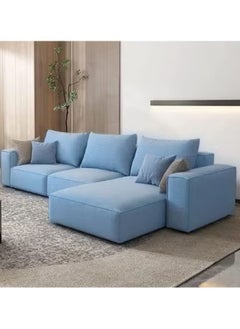 KARNAK Karnak Sectional Sofa With Cushions L-Shaped Comfortable Living Room Sofa Color (Blue) Left  - Image 1