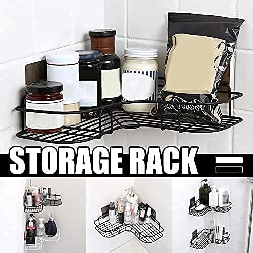 Nirvik Multipurpose Kitchen Bathroom Corner Shelf Wall Mount Storage Rack for Soap Holder Shower Rack Shelf, Bathroom Racks and Shelves, Bathroom Stands and Racks | Black - Image 4
