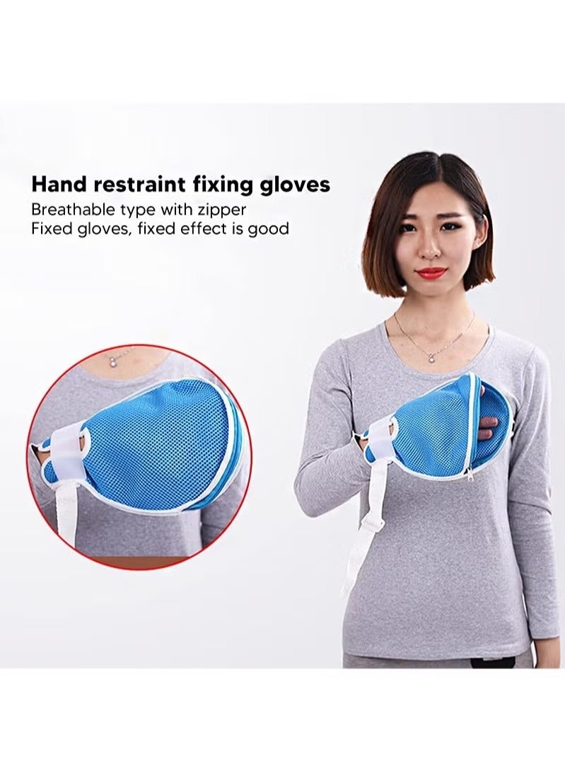 Medical Restraint Gloves - 2Pcs, Hand Protective Gloves for Dementia Patients or Elderly, Autistic Child Hand Protective Gloves Zip-Up for Dementia Patients or Elderly， Bed Restraints Mitts，Limb Hol - Image 3