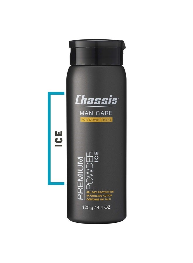 chassis Ice Premium Body Powder for Men, Odor-Absorbent, Anti-Chafing, Talcum-Free, Men's Hygiene Comfort Powder, Natural Ingredient Ball Deodorant for Men, Original Fresh Scent - Image 1