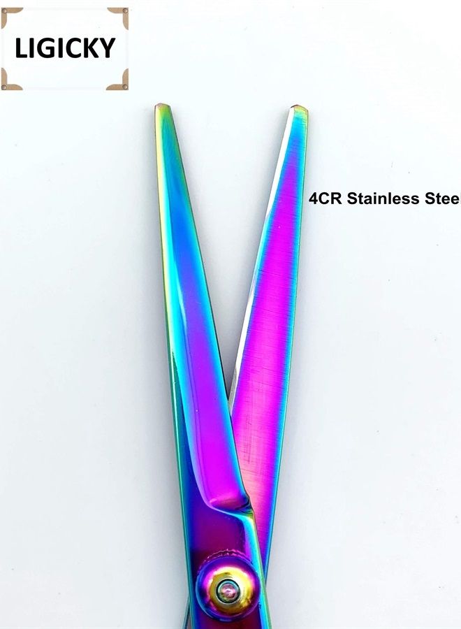 LIGICKY Hair Cutting Scissors Kit Professional Stainless Steel Hairdressing Scissors Set Hair thinning Shears Bang Hair Scissor for Kids/Salon/Home - Image 4