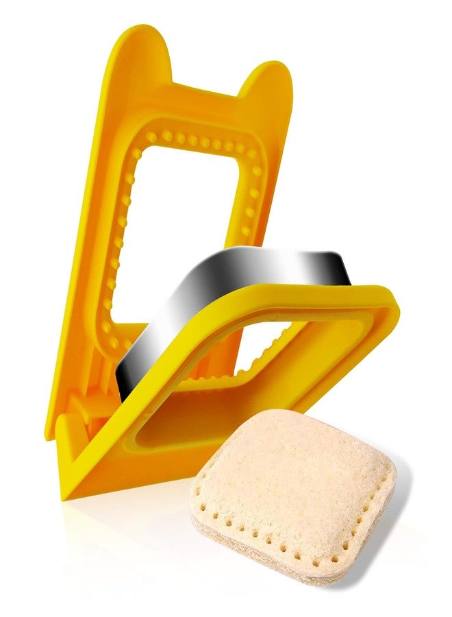 BaokiTook Square Sandwich Cutter and Sealer,Fun Cookie Cutters,2-In-1 Sandwich Cutter and Sealer,Pocket Sandwiches Cutter,Sandwich Cutters for Kids Fun Lunchables (Square) - Image 1