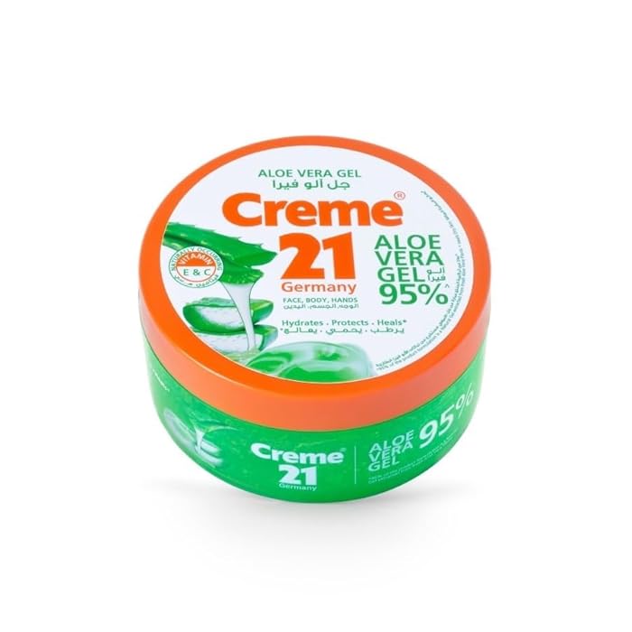 Creme 21 Aloe Vera Gel 300 ml - Pack Of 1 | Protects Skin from Allergies and Infections | Woth Vitamin C & E | Fast Absorbing Non Sticky Aloe Vera Gel - Image 2