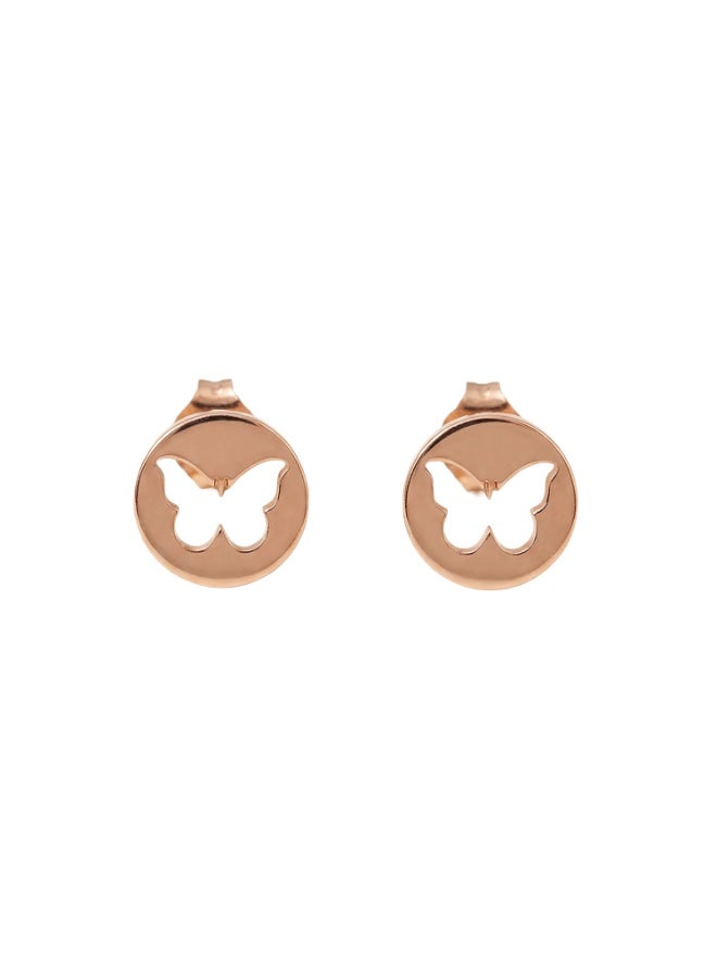 Palmonas 18K Gold Tone Plated Halo Butterfly Orbit Stud Earrings For Women - Waterproof & Anti-Tarnish - Image 1