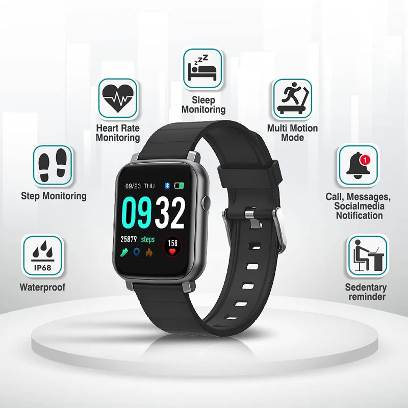 French Connection French Connection F1 Touch Screen Unisex Smartwatch With Heart Rate & Blood Pressure Monitoring-Up To 14 Days Active Battery Life F1-A - 42 mm