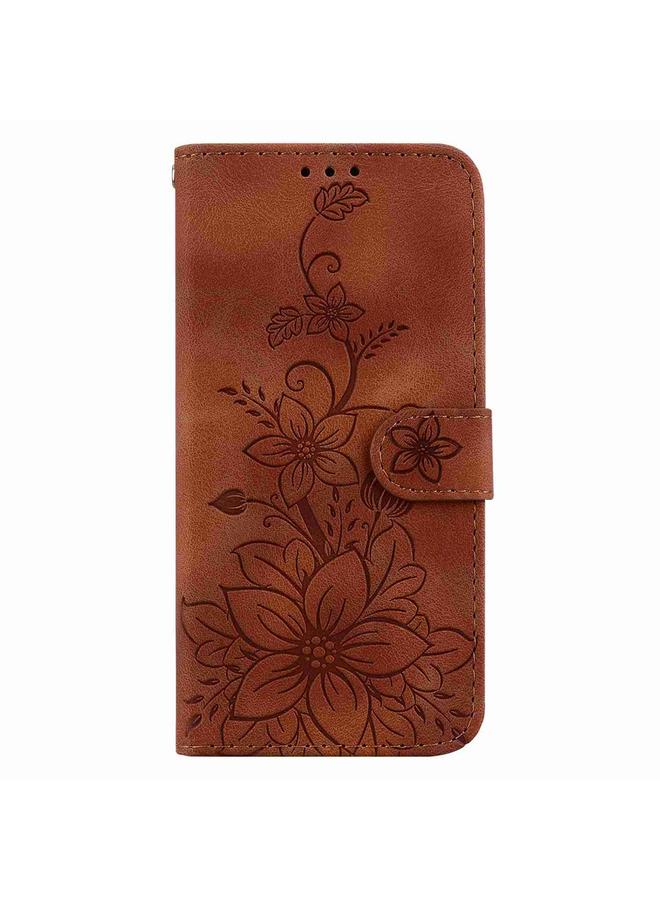 إيروريكس جراب هاتف Honor Play 60 Plus من الجلد المنقوش بنقشة زنبق - Image 2