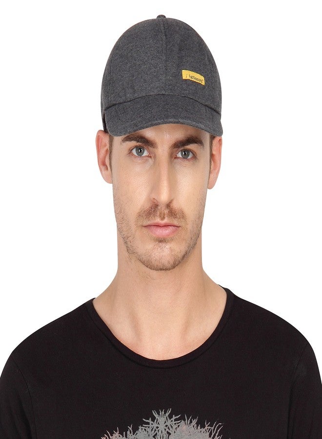 FabSeasons Cotton Unisex Adjustable Size Cap (Dark Grey) - Image 1