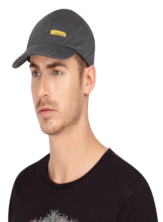 FabSeasons Cotton Unisex Adjustable Size Cap (Dark Grey) - Image 2